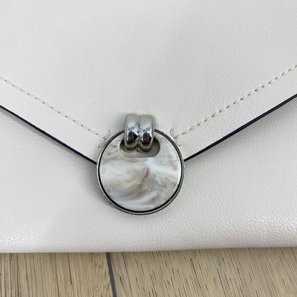 Zara Ecru Envelope Belt Bag With Mother Of Pearl Detail - Picture 2 of 7